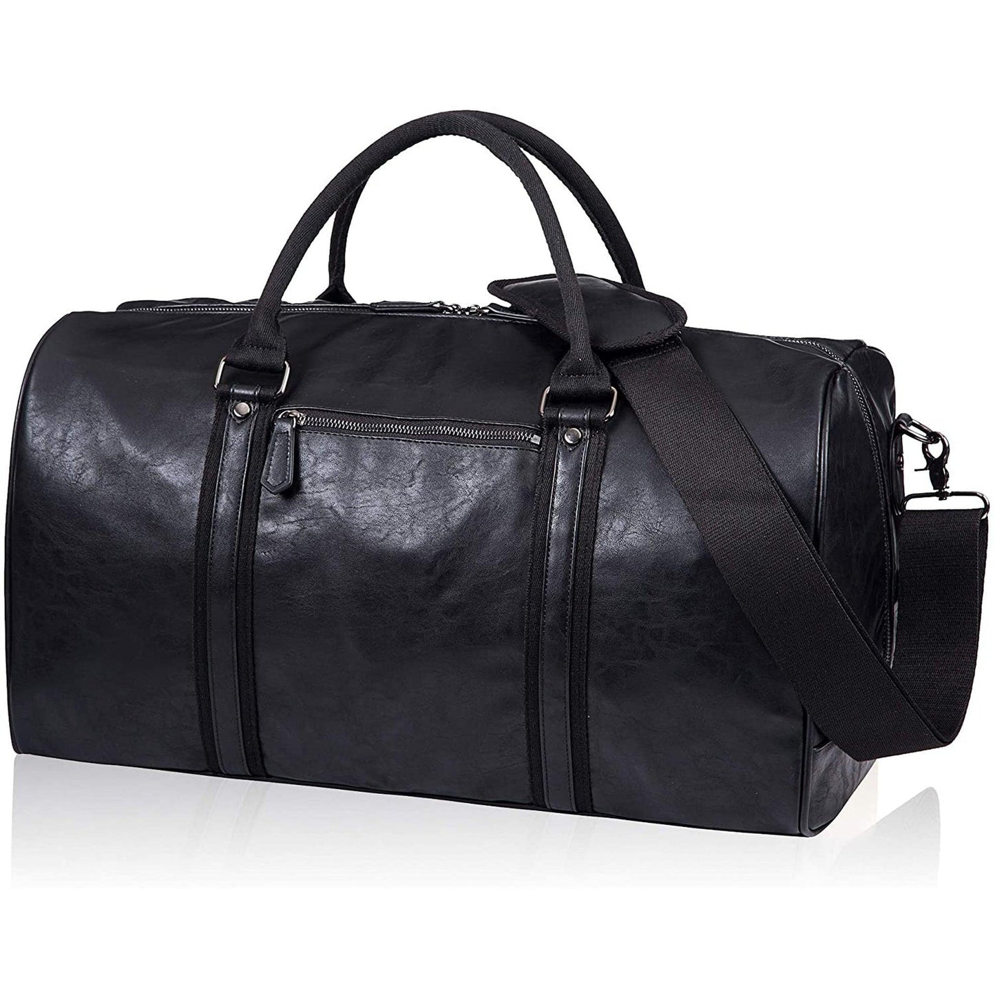 21 Men's Classic Leather Duffle Bag