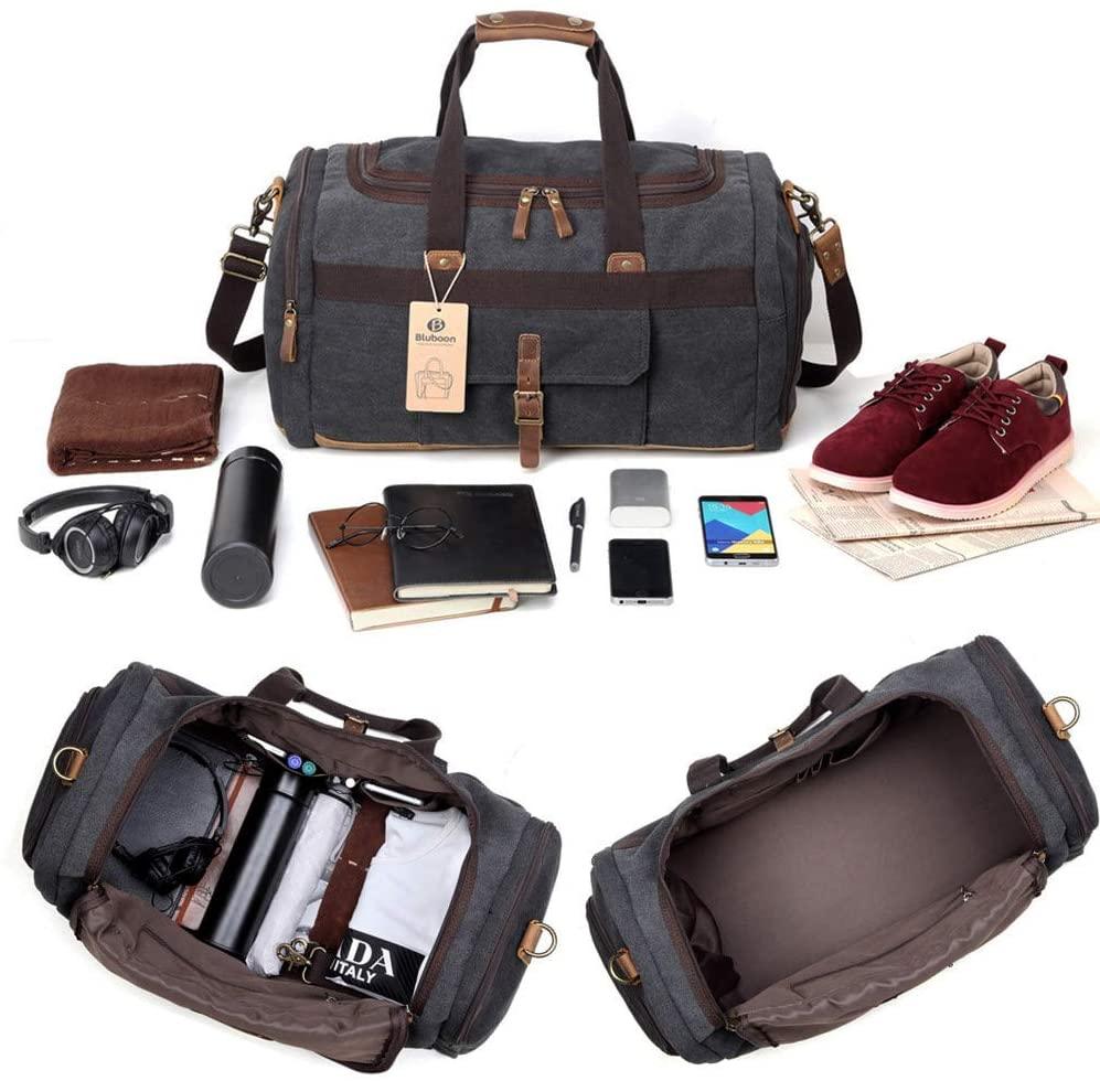 21 Canvas Duffle Bag with Shoe Compartment