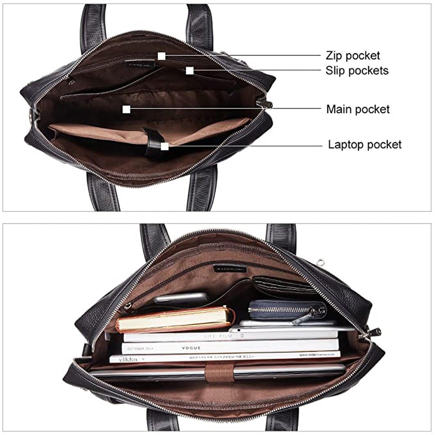 13 Men's Luxury Leather Messenger Bag