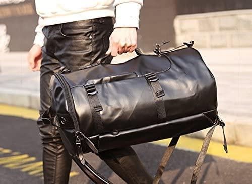 18 Men's Leather Travel Duffel Bag