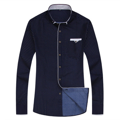 Long Sleeved Slim Fit Male Shirt