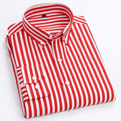 Men's Thin Striped Long-sleeve Shirt