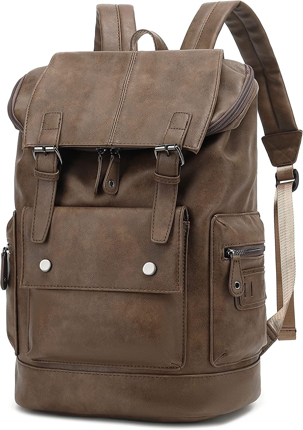 18 Men's Vintage Leather Backpack