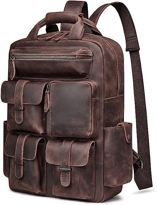 17 Men's Genuine Leather Backpack