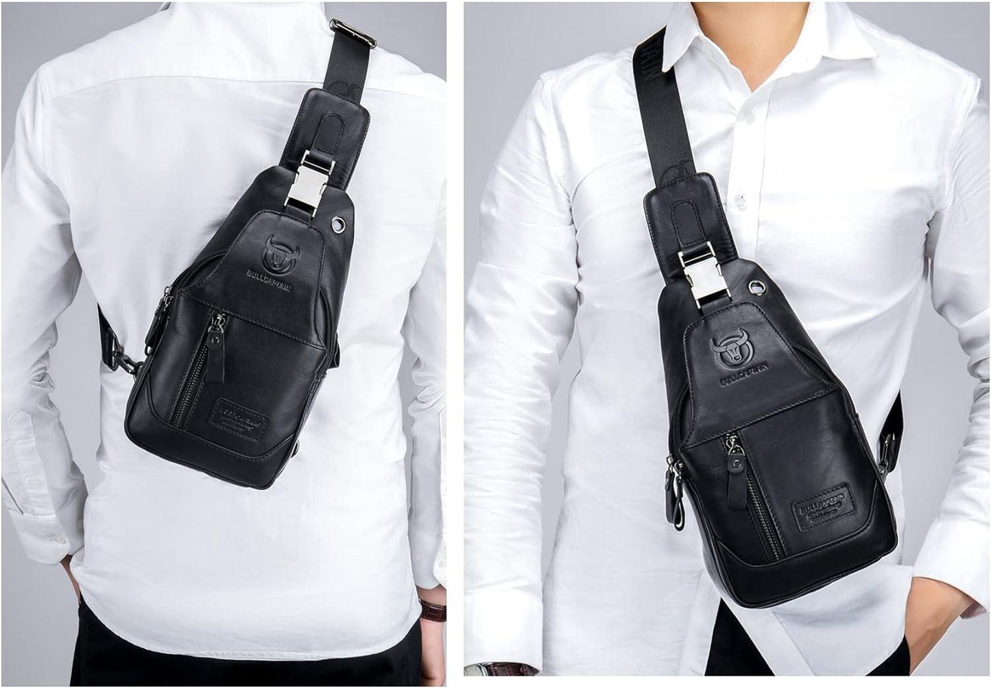 11 Men's Leather Casual Crossbody Sling Bag