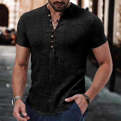 Cotton Linen Shirt Men Casual Clothes