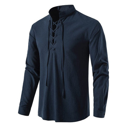 Men's Casual Blouse Cotton Linen Shirt