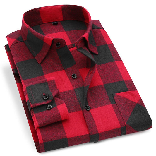 Cotton Plaid Man Shirt