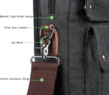 18 Men's Canvas Laptop Messenger Bag