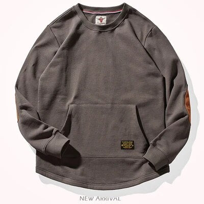 Retro Heavyweight Velvet Kangaroo Pocket Sweatshirts