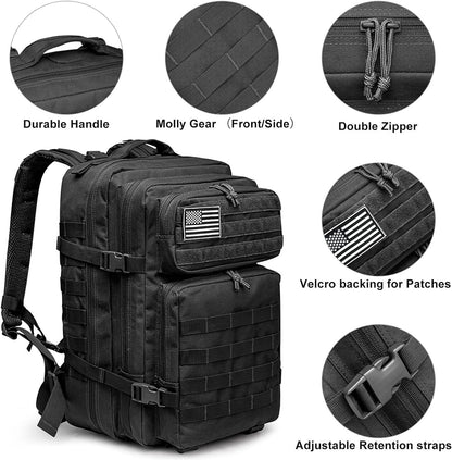 18 Men's 40L Tactical MOLLE Backpack