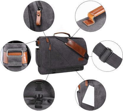 18.5 Canvas Laptop Messenger Bag