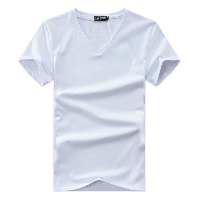 Plus Size Men T-Shirts Summer Casual V-Neck