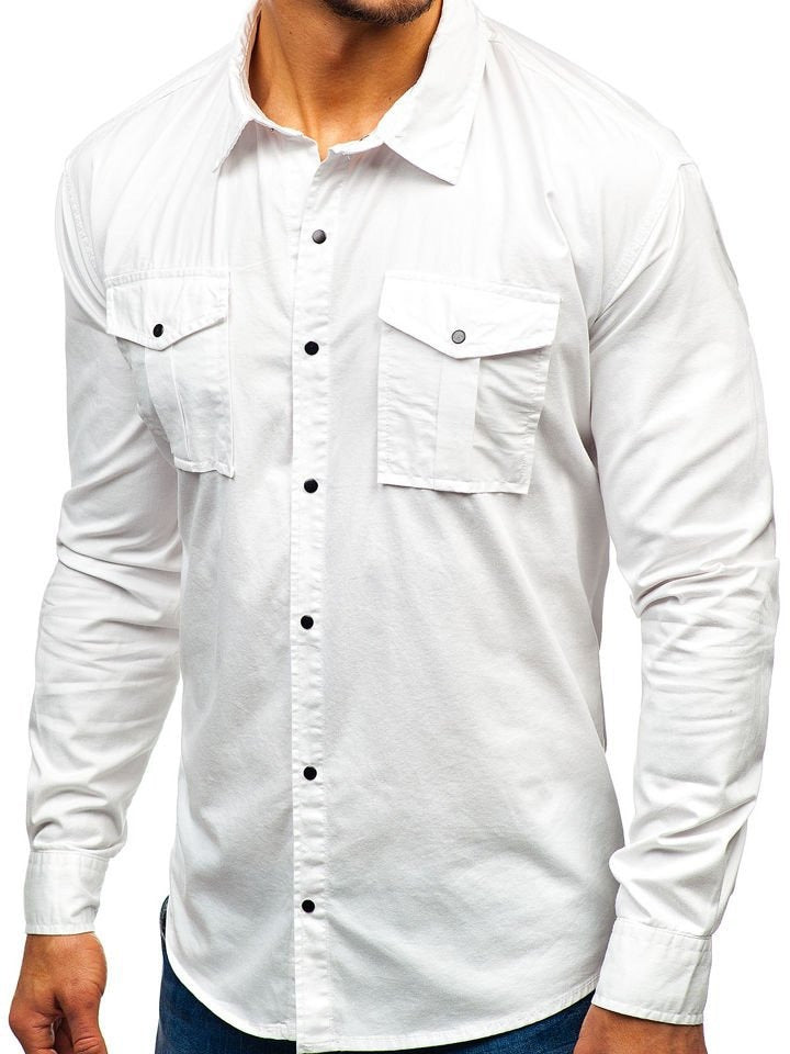 New Single 100% Cotton Men Shirt Business Casual