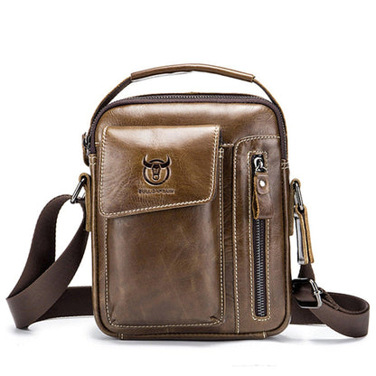 8 Men's Compact Genuine Leather Crossbody Sling Bag