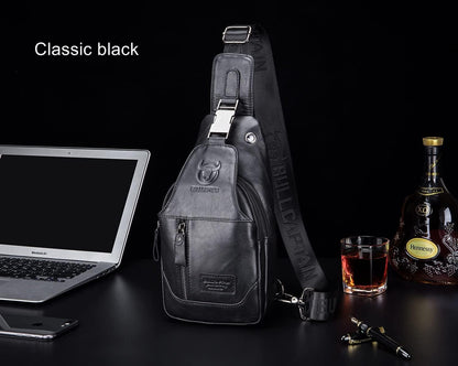 11 Men's Leather Casual Crossbody Sling Bag