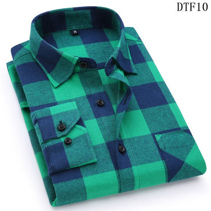 Cotton Plaid Man Shirt