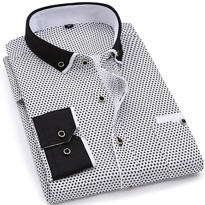 Long Sleeved Slim Fit Male Shirt