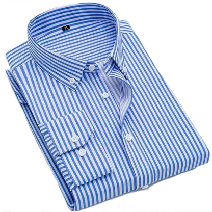 Men's Thin Striped Long-sleeve Shirt