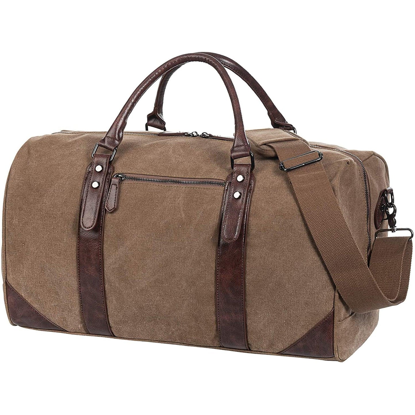 21 Men's Classic Leather Duffle Bag