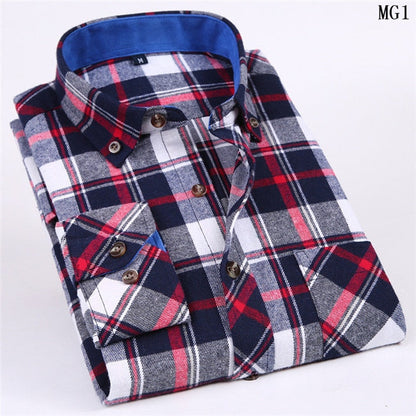 Cotton Plaid Man Shirt