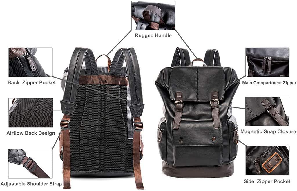 18 Men's Vintage Leather Backpack