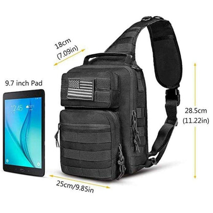 11 Men's MOLLE Tactical Crossbody Sling Bag