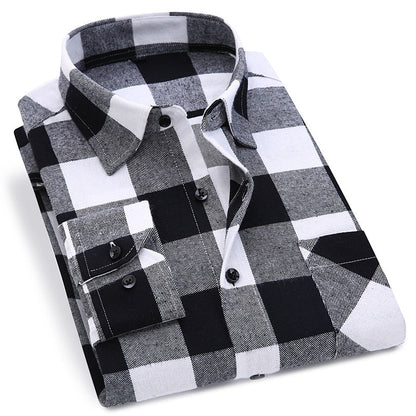 Cotton Plaid Man Shirt