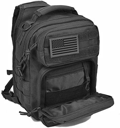 11 Men's MOLLE Tactical Crossbody Sling Bag