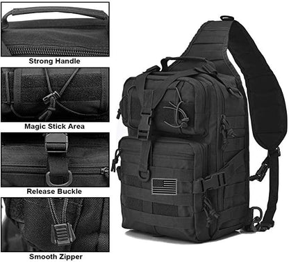 14 Men's MOLLE Tactical Armor Crossbody Sling Bag