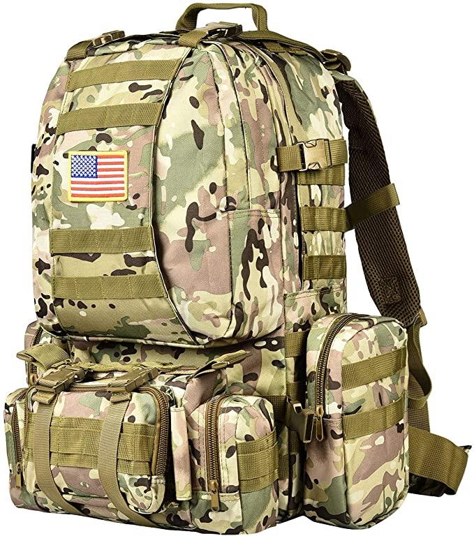 50L Men's MOLLE Carry-All Tactical Backpack