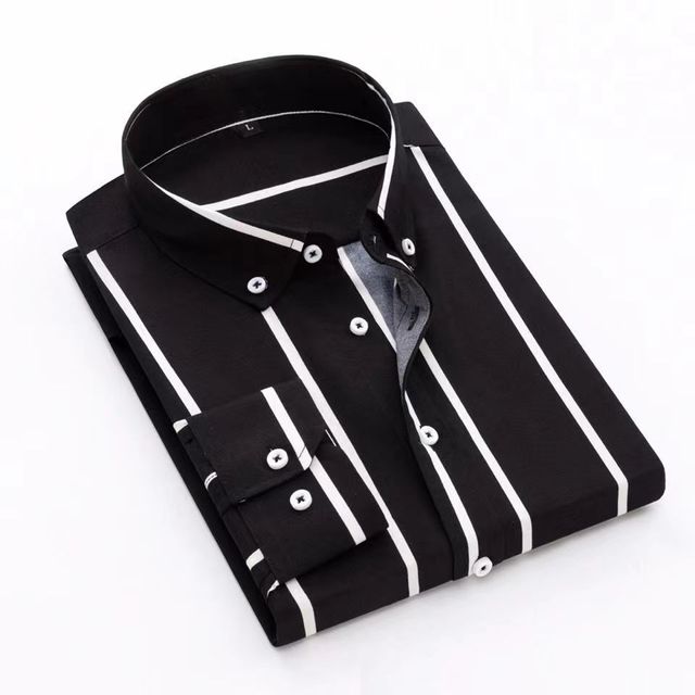 Men's Thin Striped Long-sleeve Shirt