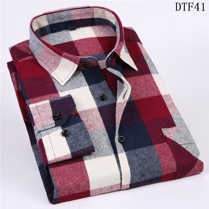 Cotton Plaid Man Shirt