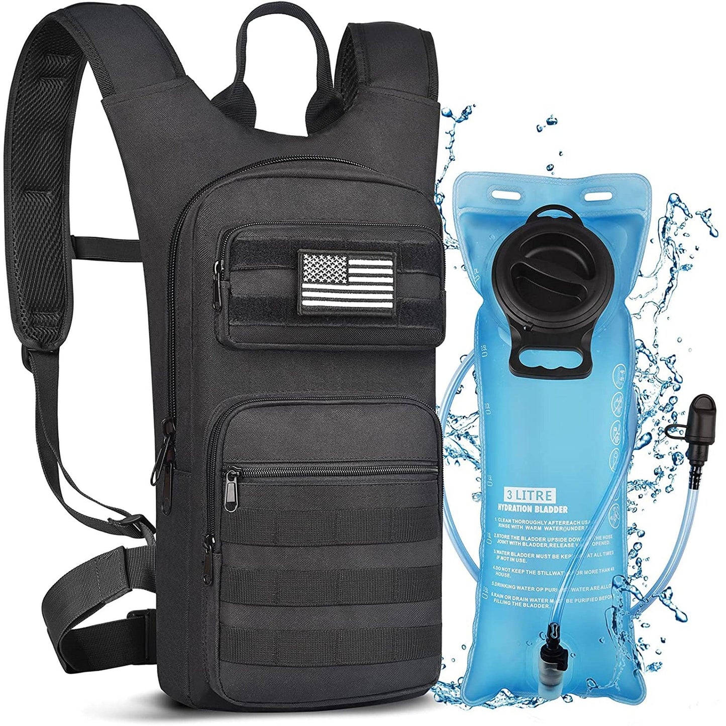 18 Men's MOLLE Tactical Hydration Backpack