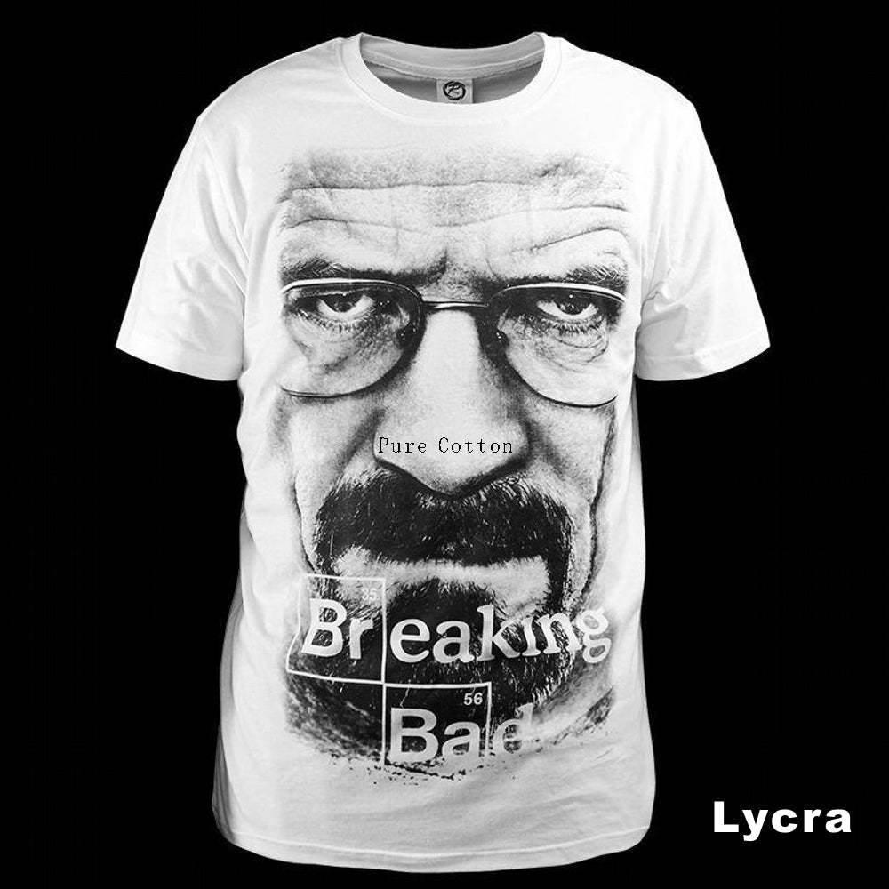 Breaking Bad T-shirt Clothes Walter White Avatar Pure Cotton & Lycra fabric