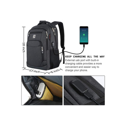 18 Anti-Theft Pocket Travel Backpack