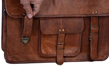 18 Men's Classic Leather Messenger Bag