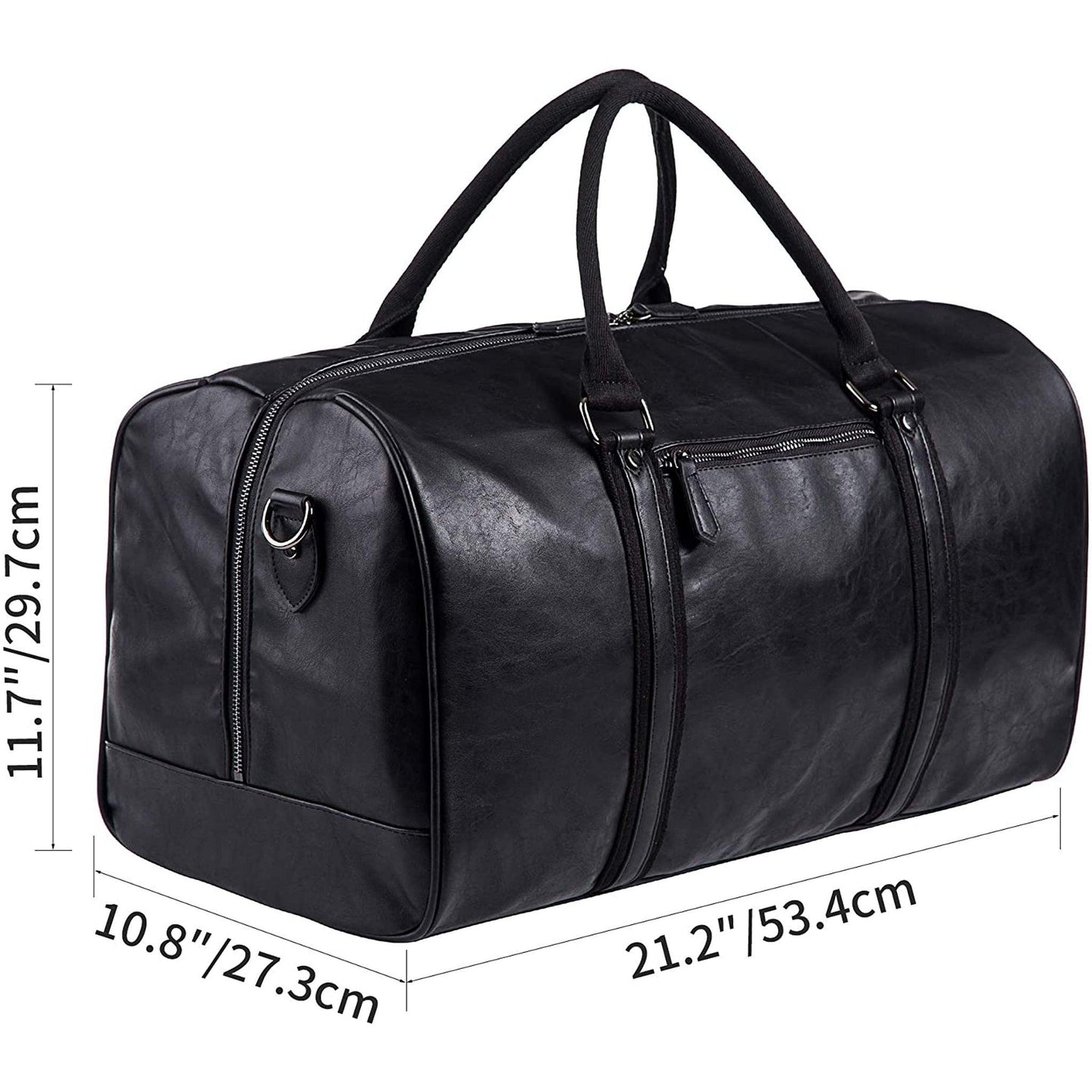 21 Men's Classic Leather Duffle Bag