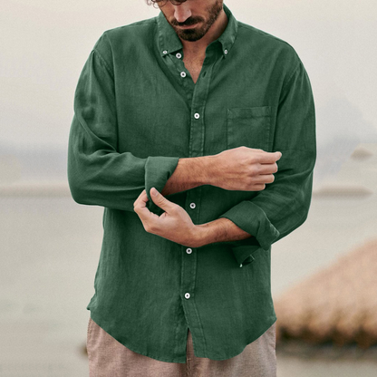 Men Shirts Loose Cotton Linen