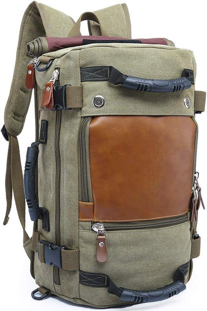 19 Men's Convertible Canvas Travel Backpack