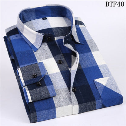 Cotton Plaid Man Shirt