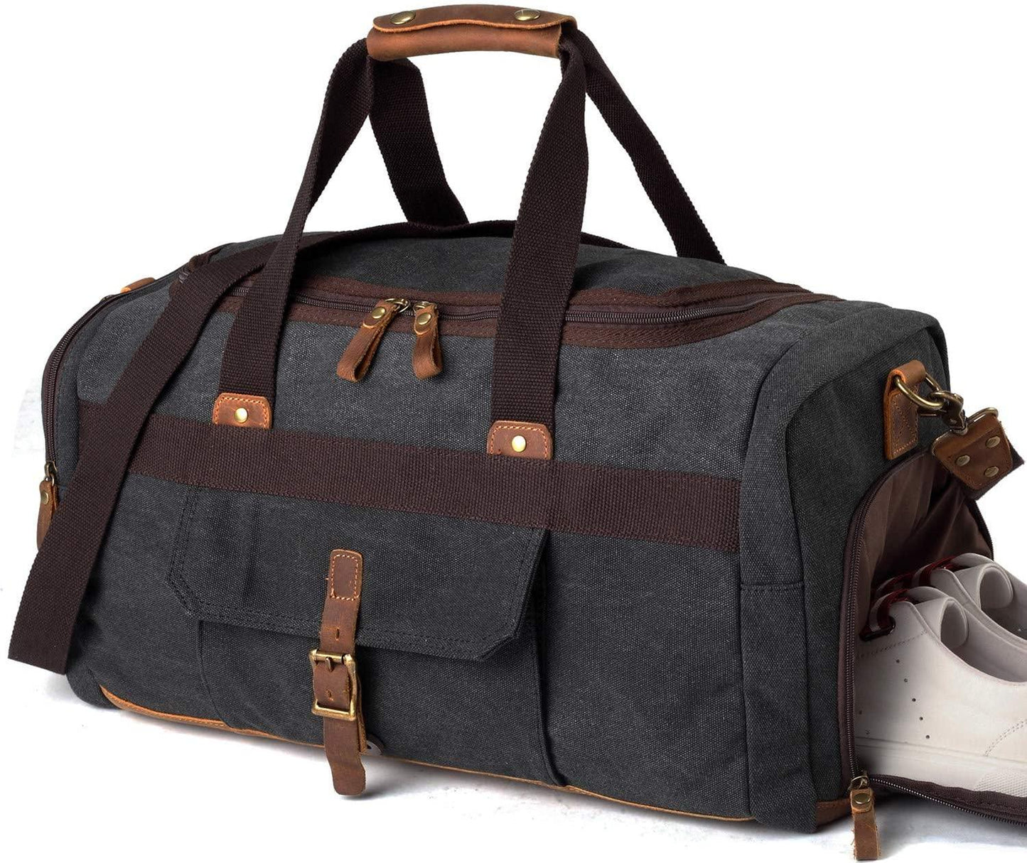 21 Canvas Duffle Bag with Shoe Compartment