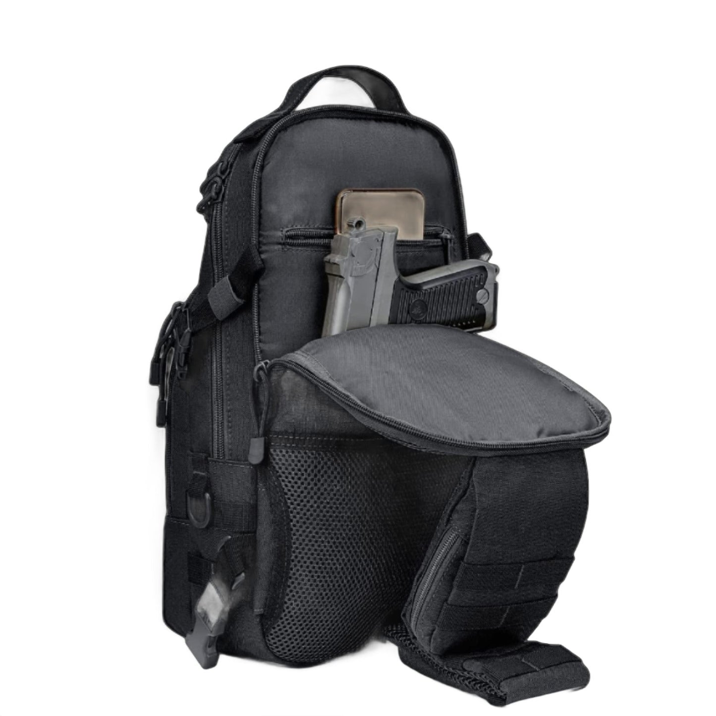 13 Men's MOLLE Tactical Crossbody Sling Backpack