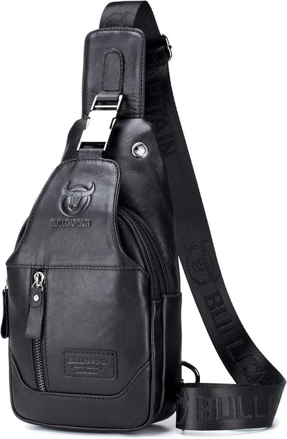 11 Men's Leather Casual Crossbody Sling Bag