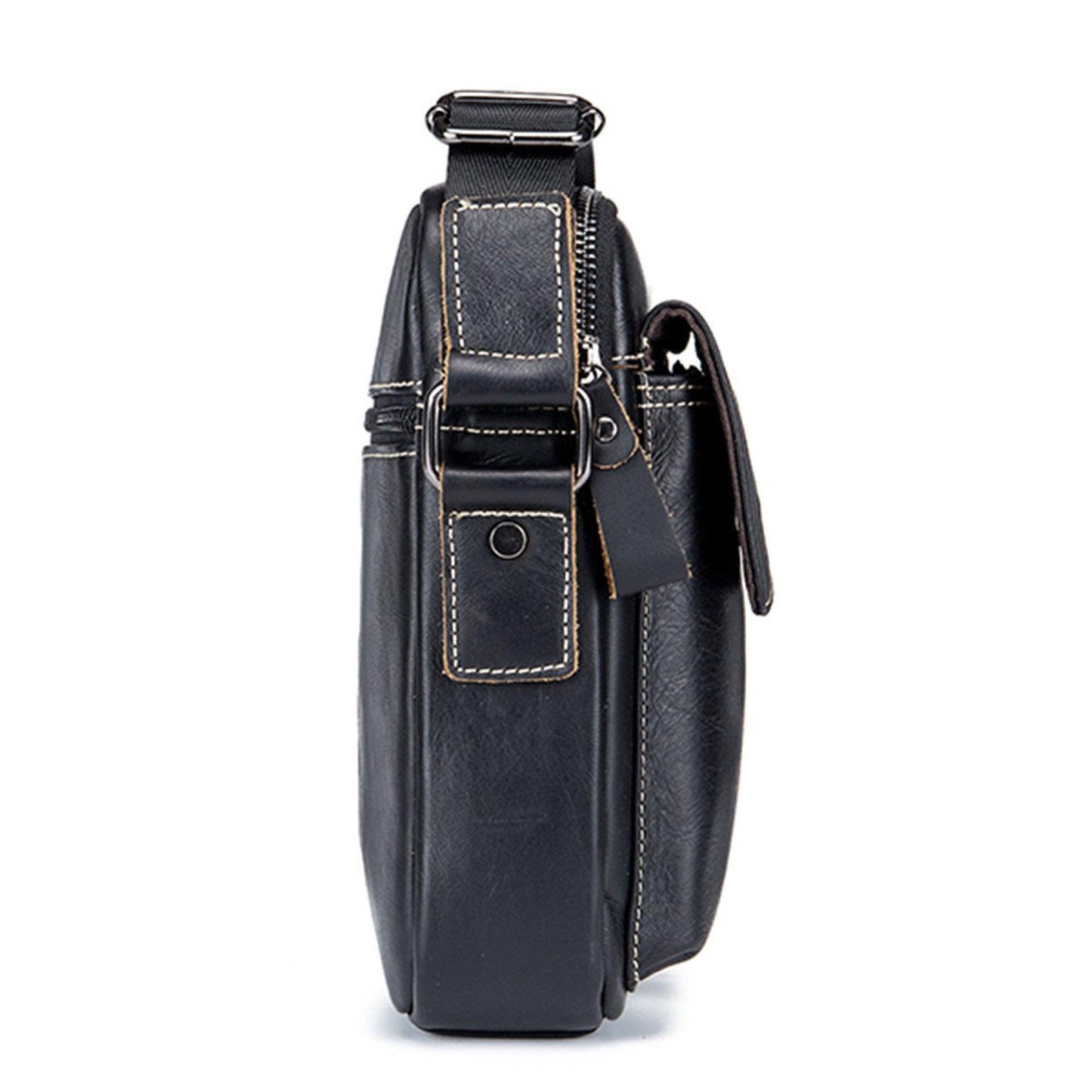 8 Men's Compact Genuine Leather Crossbody Sling Bag