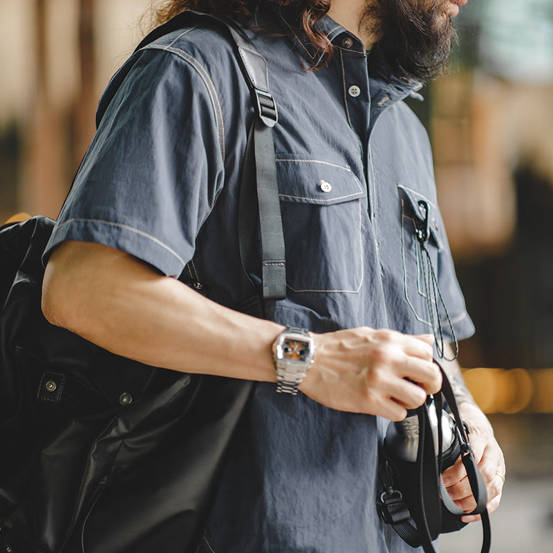 Casual Outdoor Collection Blue Short Sleeve Shirt