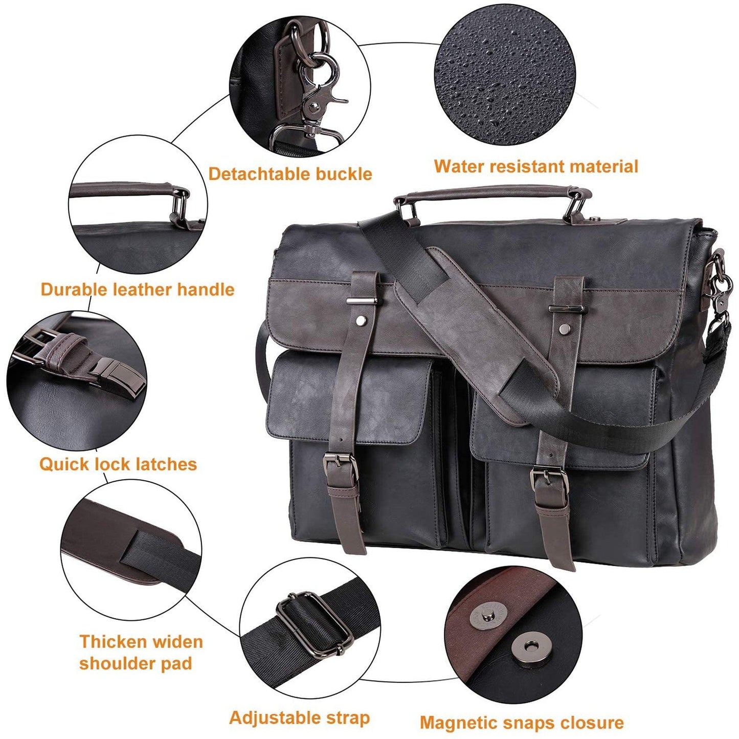 16 Men's Leather Messenger Bag