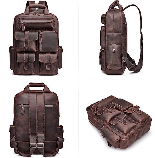 17 Men's Genuine Leather Backpack