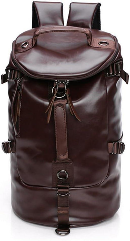 18 Men's Leather Travel Duffel Bag