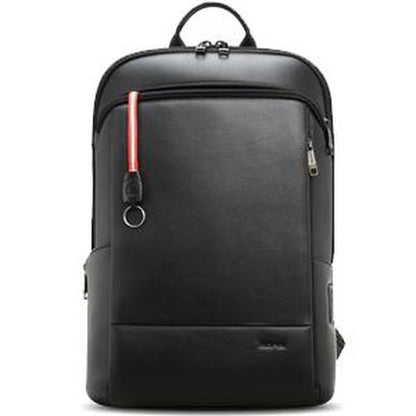 17 Men's Anti-Theft Leather Backpack with Hidden Pockets